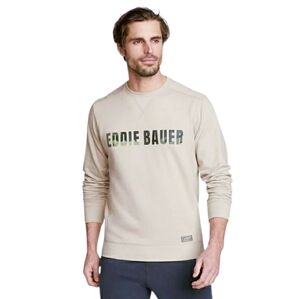 Eddie Bauer Mens Everyday Fleece Camo Logo Sweatshirt Large-TALL Pumice NWT